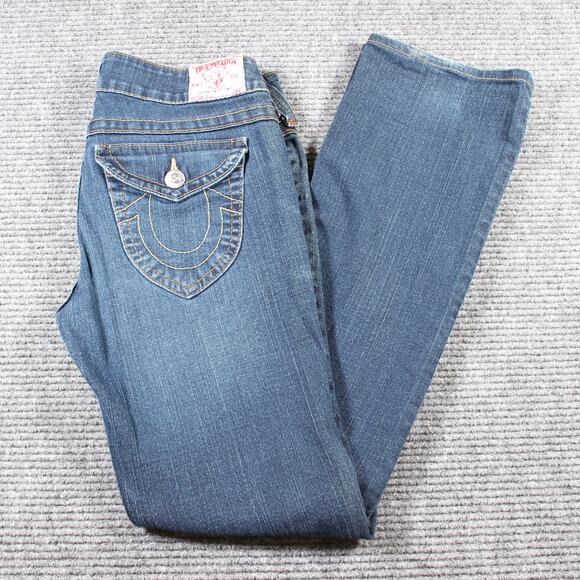 Vintage True Religion Billy Jeans 30x30 Made in USA Y2K Straight Leg Stitch - Picture 1 of 11